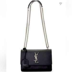 Yves Saint Laurent Sunset grained shoulder bag